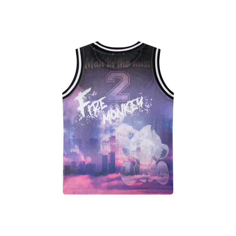 FireMonkey Basketball Jerseys Unisex Purple-1