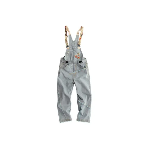 A SQUARE ROOT Jumpsuits Unisex Light Blue