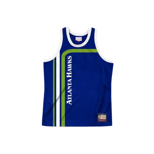 Mitchell Ness Basketball Jerseys Men Blue