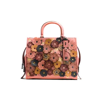 COACH Rogue Grained Leather Handbag Shoulder Bag Crossbody Bag Women's Pink