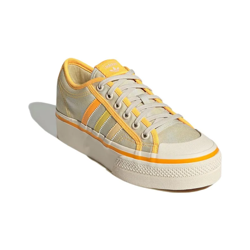 Adidas Nizza Platform Lo Parley Almost Yellow Orange Tint Women's-2