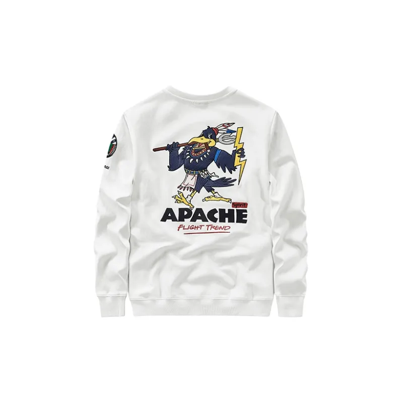 VIP Crew Neck Loose Fit Sweatshirt Unisex White-1