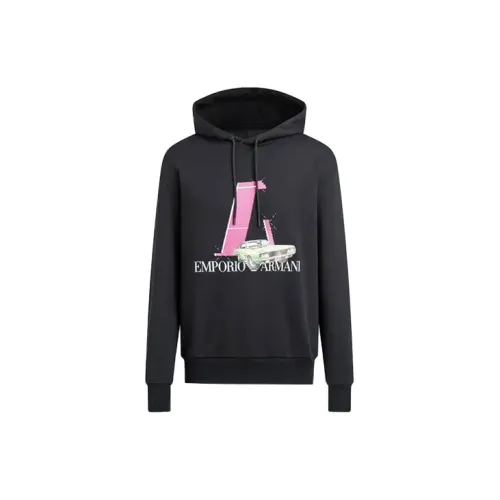 EMPORIO ARMANI Car Logo-print Hoodie