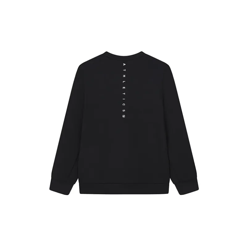 FILA Athletics Crew Neck Sweatshirt Spring Autumn And Winter Men's Pitch Black-1