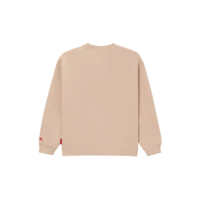 LiNing Sports Life Collection Daily Gold Collection Sweatshirt Unisex Mist Apricot-1