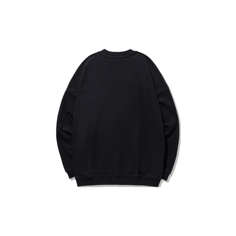 GUKUUL Reversible Letter Print Crew Neck Pullover Sweatshirt Unisex-1