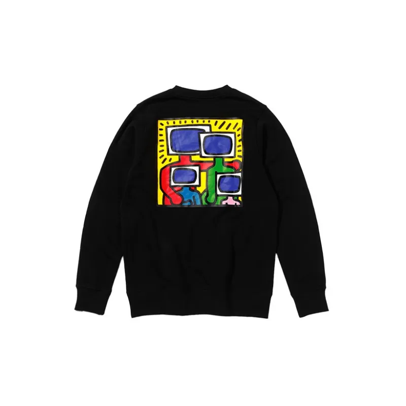 STAYREAL KAISIHALIN Crew Neck Loose Fit Regular Sweatshirt Unisex Black-1