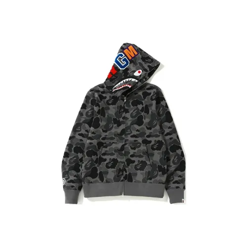 BAPE ABC Camo Shark Full Zip Hoodie Black