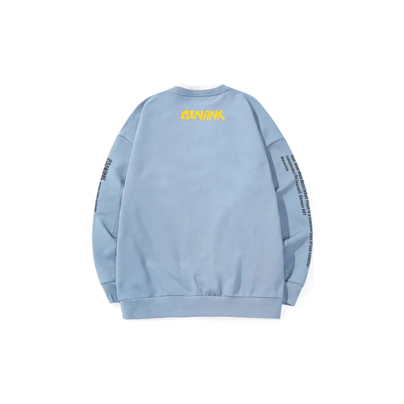 GENANX Sweatshirt Unisex Gray Blue-1