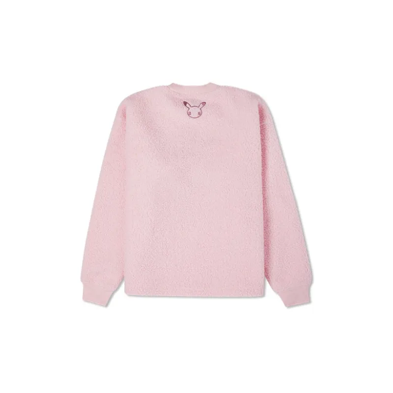 Converse X POKEMON Jigglypuff Sherpa Crewneck Sweatshirt Pink-1
