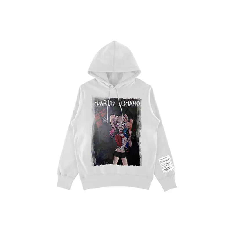 Charlie Luciano Hooded Loose Fit Regular Sweatshirt Unisex White-0