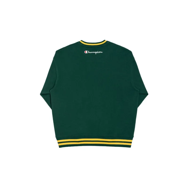 Champion Crew Neck Loose Fit Regular Sweatshirt Japan Version Unisex Dark Green-1