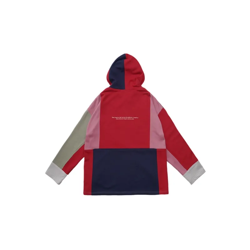 UNVESNO Hooded Regular Sweatshirt Unisex Red-1