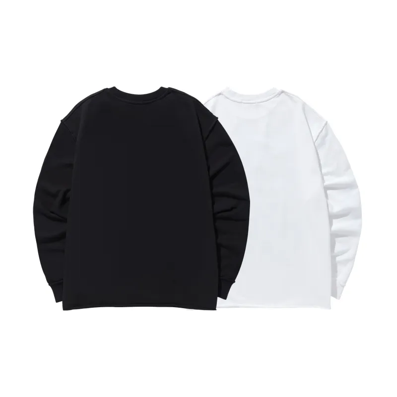 GUKUUL Cartoon Graffiti Letter Print Crew Neck Sweatshirt Unisex-7