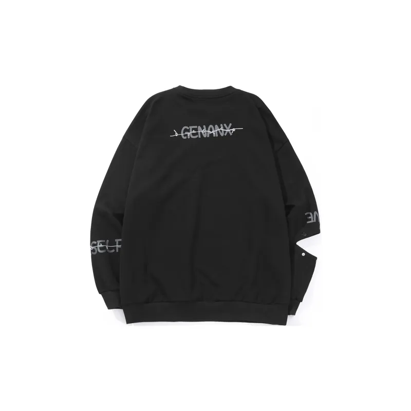 GENANX Sweatshirts Unisex Black-1