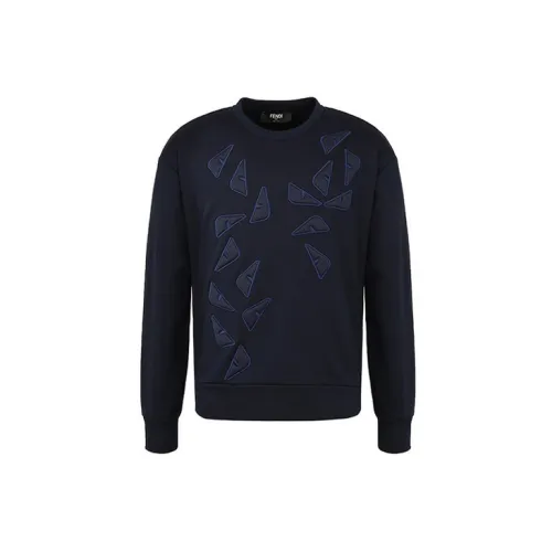 FENDI Sweatshirt Men Navy Blue