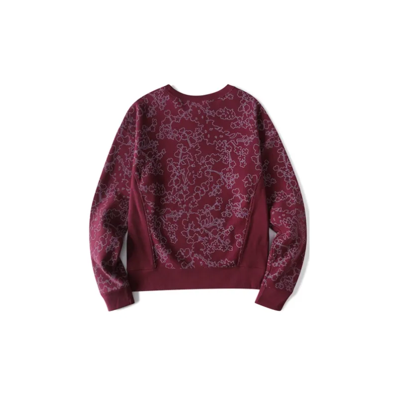 Champion Crew Neck Regular Sweatshirt US Version Women's Burgundy-1