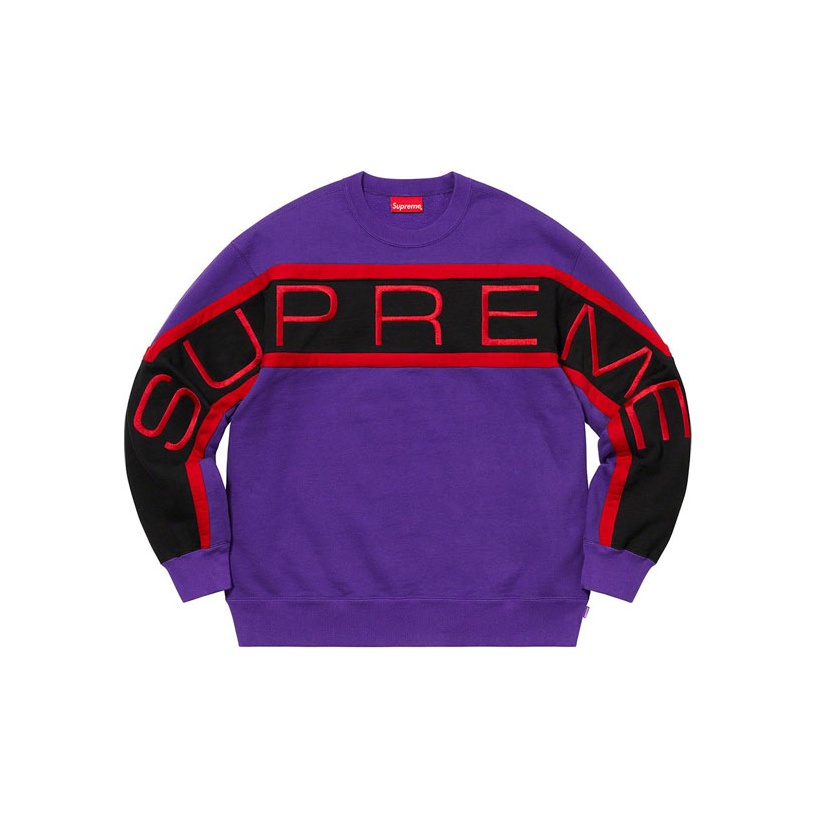 Supreme purple crewneck sale