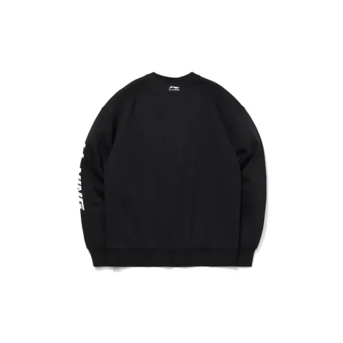 LINING Sports Fashion Collection Sweatshirts Men New Standard Black