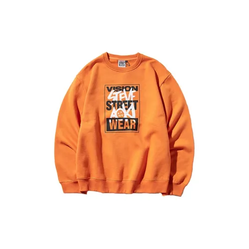 Vision Street Wear Sweatshirts Unisex Orange Red