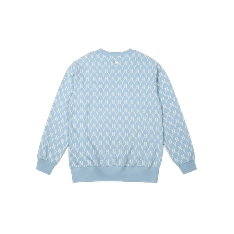 MLB New York Yankees Sweatshirt Unisex Sky Blue-1