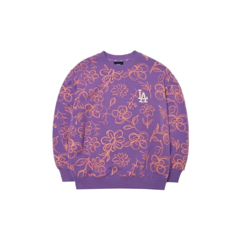 MLB Base Logo Sweatshirts Unisex Purple