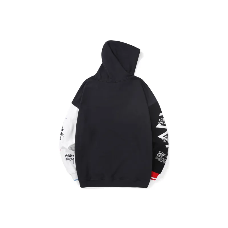 GENANX Hooded Loose Fit Regular Sweatshirt Unisex Navy Blue-1