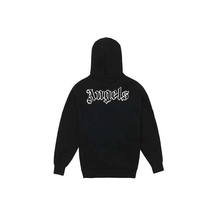 PALM ANGELS Front And Back Logo Popover Gid Hoodie-1