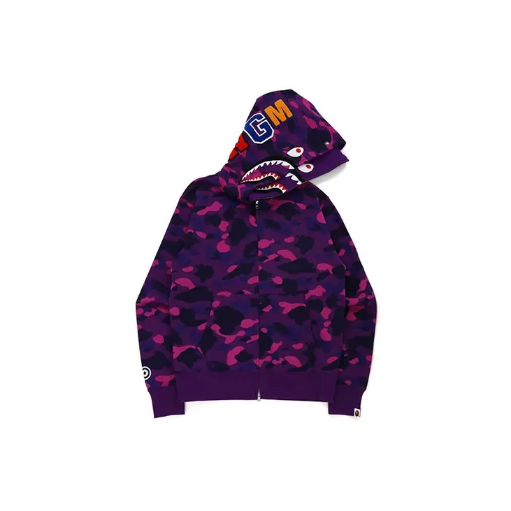 Bape Color Camo Shark Wide Pullover Hoodie-5