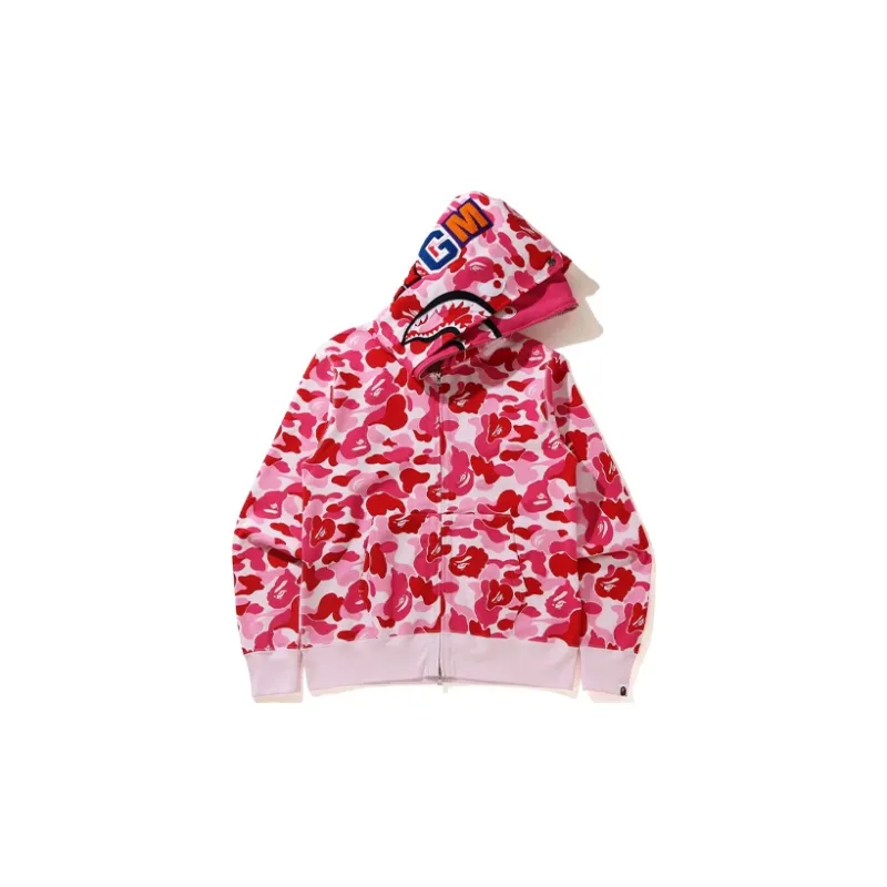 Bape Big Abc Camo Shark Wide Full Zip Double Hoodie-10