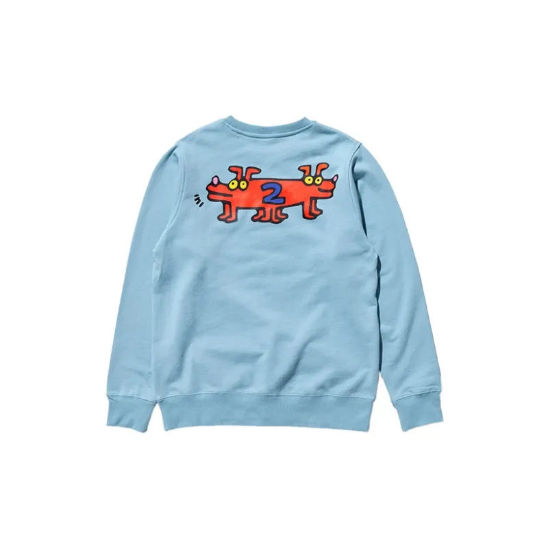 STAYREAL KAISIHALIN Crew Neck Loose Fit Regular Sweatshirt Unisex Light Blue-1