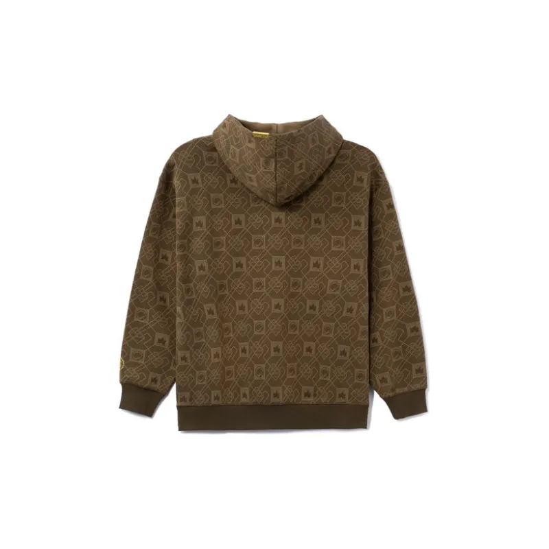 LiNing Sweatshirt Unisex Natural Brown All Over Print-1
