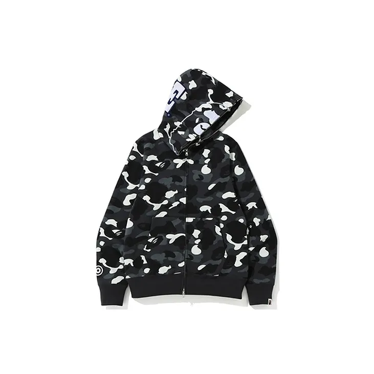 Bape City Camo Ponr Shark Full Zip Hoodie-1