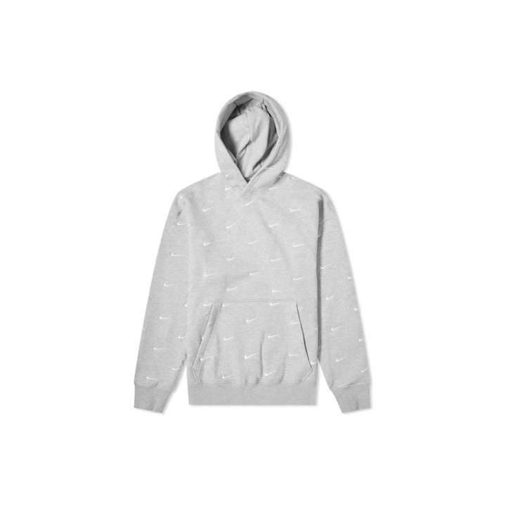 Nike all over swoosh hoodie grey sale