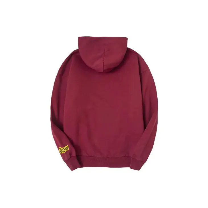 Drew House Letter Logo Series Sweatshirts Unisex Burgundy Red-1