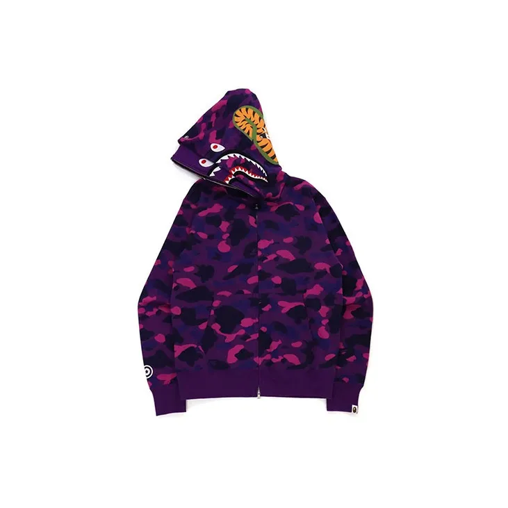 Bape Color Camo Shark Wide Pullover Hoodie-4