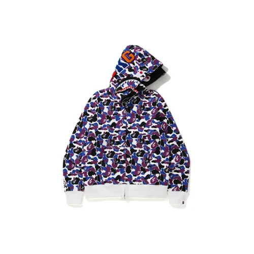 A BATHING APE Shark Series Sweatshirts Unisex Multicolor