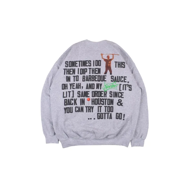 Travis Scott X Cpfm 4 Cj Script Crewneck Sweatshirt-1