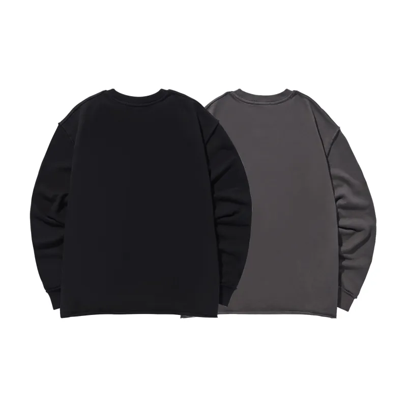 GUKUUL Cartoon Graffiti Letter Print Crew Neck Sweatshirt Unisex-9