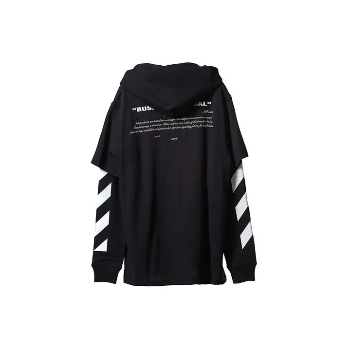 OFF WHITE Diag Bernini L/S Tee Hoodie-1