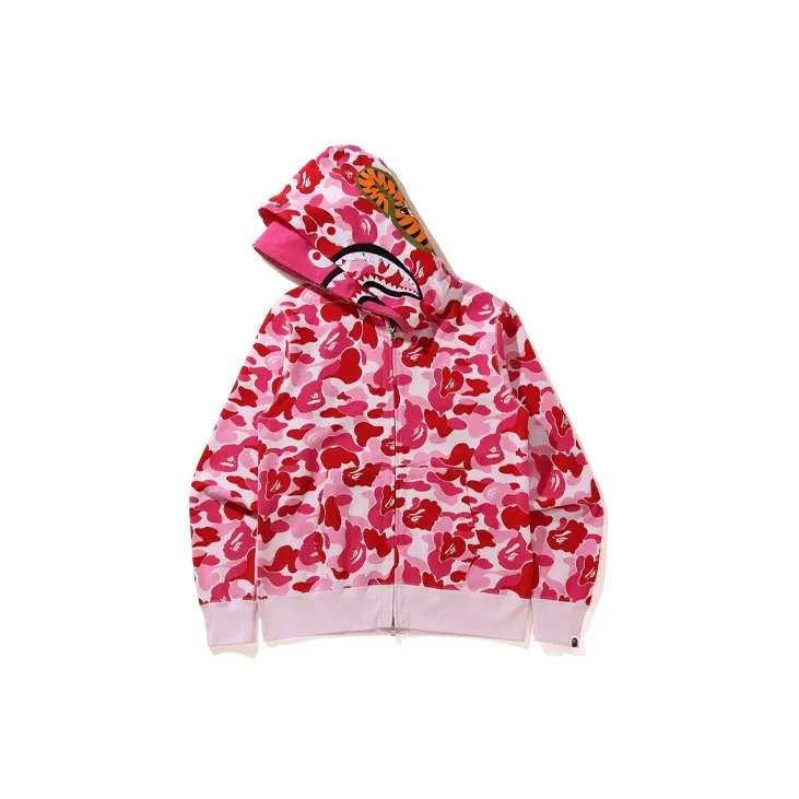 Bape Big Abc Camo Shark Wide Full Zip Double Hoodie-11
