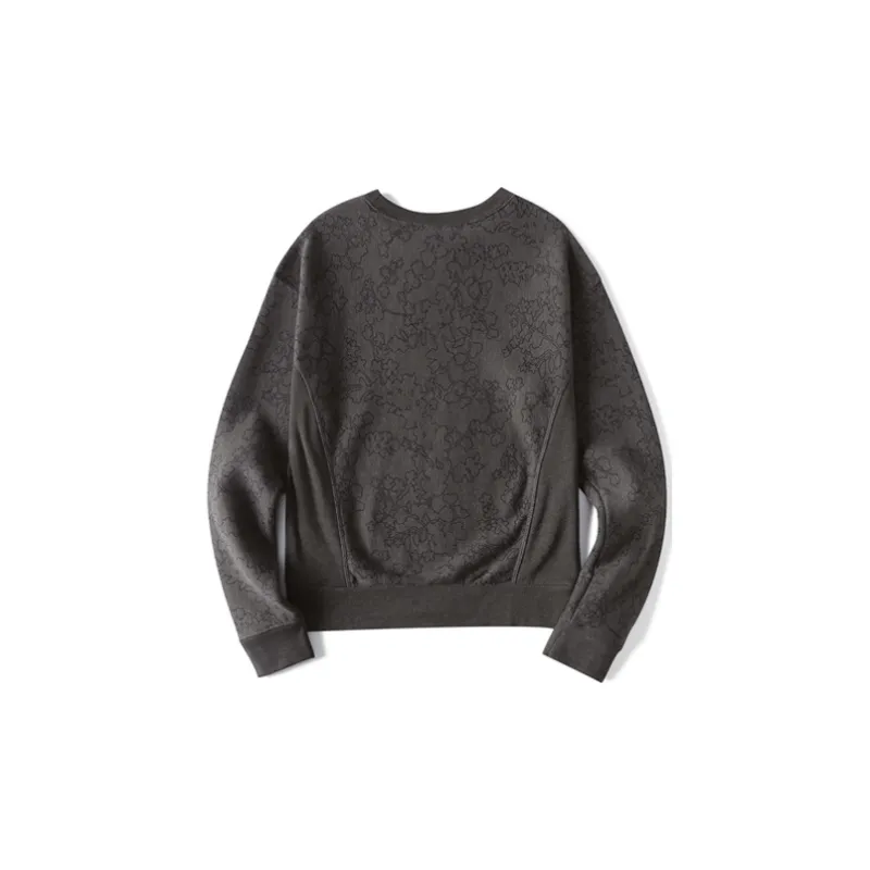 Champion Crew Neck Regular Sweatshirt US Version Women's Dark Gray-1