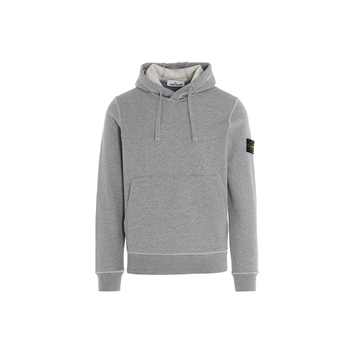 Grey stone island hoodie mens online