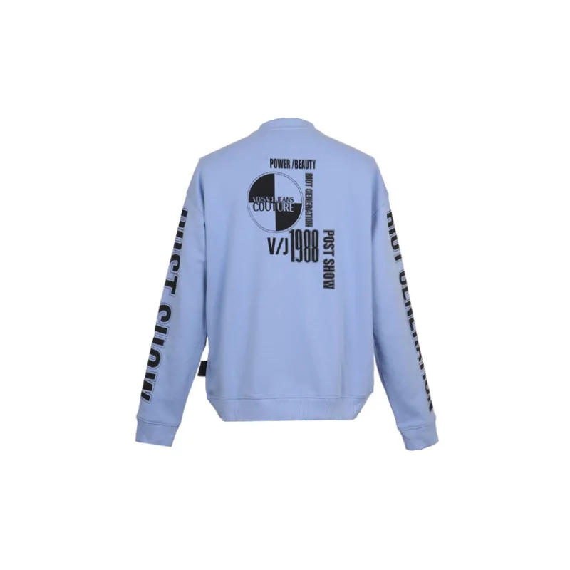VERSACE JEANS COUTURE Sweatshirt Men's Gray Blue-1