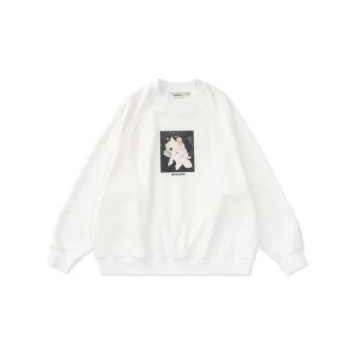 OPICLOTH Sweatshirts Unisex White