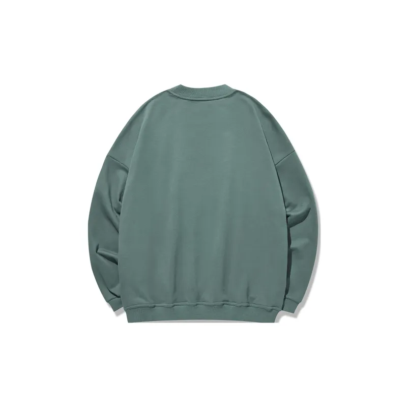 GUKUUL Reversible Letter Print Crew Neck Pullover Sweatshirt Unisex-6