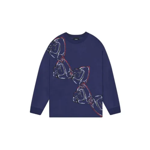 WE11DONE Sweatshirts Unisex Marine Blue