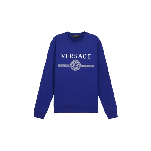 VERSACE Sweatshirts Men Royal Blue