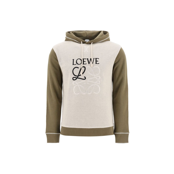 LOEWE Anagram Leather Patch Hoodie - POIZON