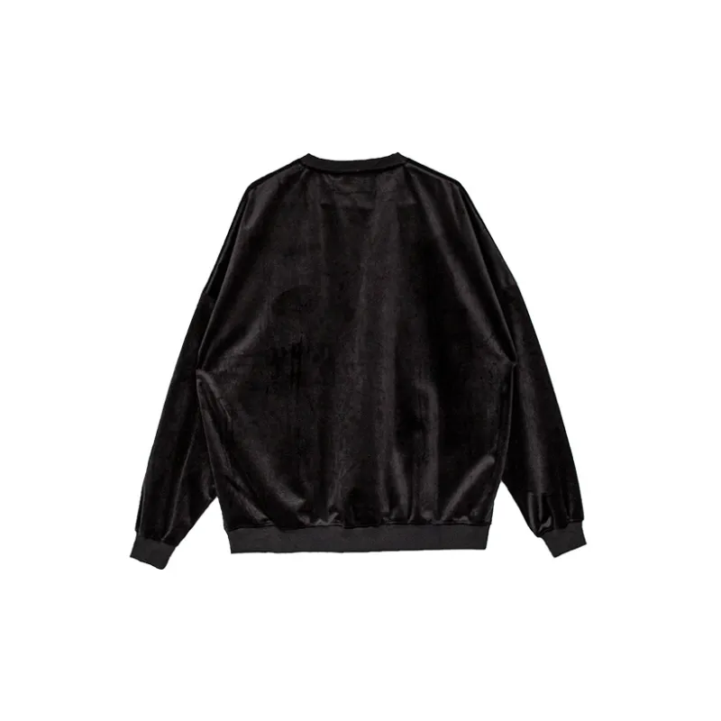 FRLMK V-Neck Loose Fit Regular Sweatshirt Unisex Black-1